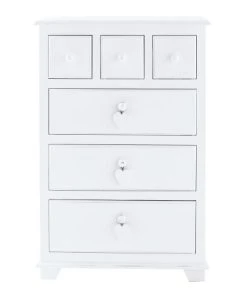 Maisons Du Monde Cabinet De Rangement 6 Tiroirs Blanc