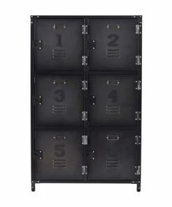 Maisons Du Monde Cabinet De Rangement Industriel 6 Casiers En Métal