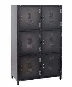 Maisons Du Monde Cabinet De Rangement Industriel 6 Casiers En Métal -Boutique Belamp cabinet de rangement industriel 6 casiers en metal 1000 13 38 143374 7