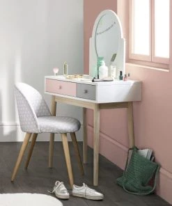Maisons Du Monde Coiffeuse Vintage Blanche Et Rose -Boutique Belamp coiffeuse vintage blanche et rose 1000 13 35 150259 9