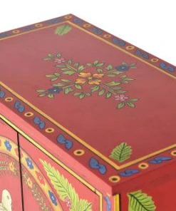 GINER Y COLOMER Commode En Bois De Manguier Avec Détails Multicolores Peints à La Main -Boutique Belamp commode en bois de manguier avec details multicolores peints a la main 2