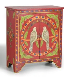 GINER Y COLOMER Commode En Bois De Manguier Avec Détails Multicolores Peints à La Main