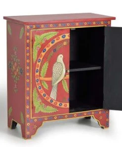 GINER Y COLOMER Commode En Bois De Manguier Avec Détails Multicolores Peints à La Main -Boutique Belamp commode en bois de manguier avec details multicolores peints a la main 3