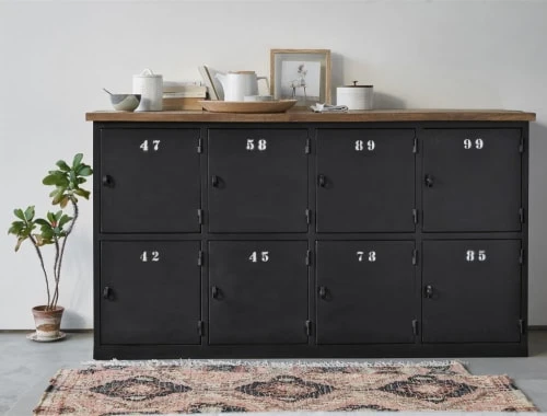 Maisons Du Monde Comptoir Industriel En Métal Gris Anthracite Et Bois De Manguier 2 Maisons Du Monde Comptoir Industriel En Métal Gris Anthracite Et Bois De Manguier – Image 2