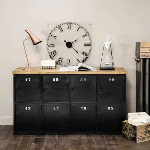 Maisons Du Monde Comptoir Industriel En Métal Gris Anthracite Et Bois De Manguier 5 Maisons Du Monde Comptoir Industriel En Métal Gris Anthracite Et Bois De Manguier – Image 5