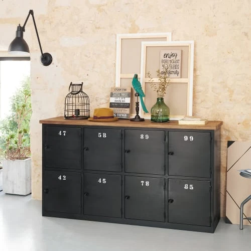 Maisons Du Monde Comptoir Industriel En Métal Gris Anthracite Et Bois De Manguier 6 Maisons Du Monde Comptoir Industriel En Métal Gris Anthracite Et Bois De Manguier – Image 6