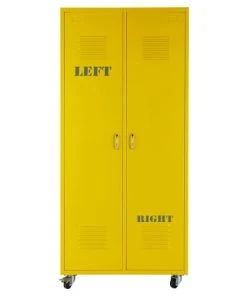 Maisons Du Monde Dressing à Roulettes 2 Portes En Métal Jaune