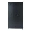 Maisons Du Monde Dressing à Roulettes 3 Portes En Métal Noir