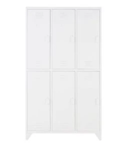 Maisons Du Monde Dressing Vestiaire Industriel 6 Portes En Métal Blanc