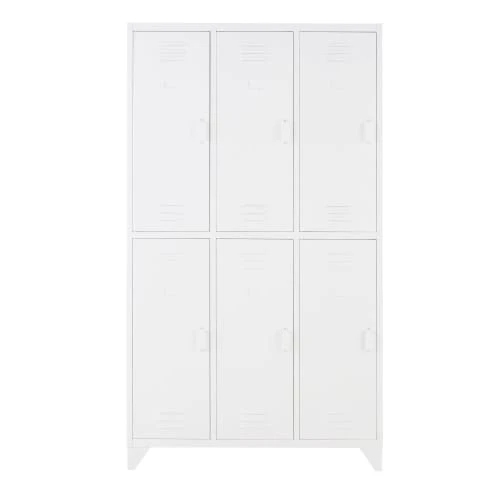 Maisons Du Monde Dressing Vestiaire Industriel 6 Portes En Métal Blanc 1 Maisons Du Monde Dressing Vestiaire Industriel 6 Portes En Métal Blanc