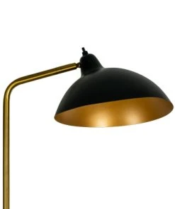Dyberg Larsen Futura - Lampadaire En Métal Noir Mat Et Laiton, H 145 Cm D 25,6 Cm -Boutique Belamp futura lampadaire en metal noir mat et laiton h 145 cm d 25 6 cm 1