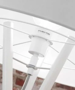IT'S ABOUT ROMI - Lampadaire Trépied Métal Coton H150cm Blanc -Boutique Belamp it s about romi lampadaire trepied metal coton h150cm blanc 2