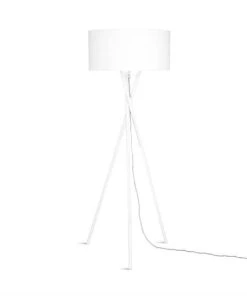 IT'S ABOUT ROMI - Lampadaire Trépied Métal Coton H150cm Blanc