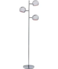 Kare Design Lampadaire 3 Abat-jours En Acier Chromé H151