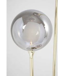 Kare Design Lampadaire 3 Globes En Verre, Acier Doré Et Marbre H176 -Boutique Belamp lampadaire 3 globes en verre acier dore et marbre h176 2