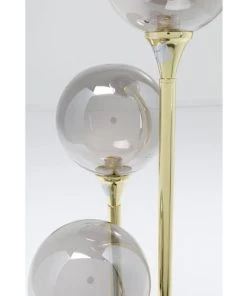 Kare Design Lampadaire 3 Globes En Verre, Acier Doré Et Marbre H83 -Boutique Belamp lampadaire 3 globes en verre acier dore et marbre h83 2