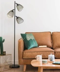 Maisons Du Monde Lampadaire 3 Spots En Métal Noir Et Doré H165 -Boutique Belamp lampadaire 3 spots en metal noir et dore h165 1000 8 34 171742 3