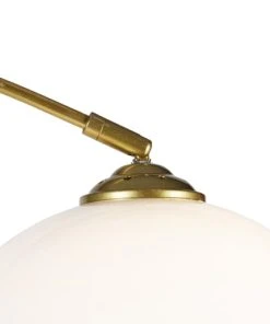 QAZQA Lampadaire à Arc En Acier Doré/laiton -Boutique Belamp lampadaire a arc en acier dore laiton 2