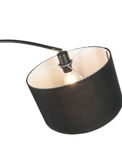 QAZQA Lampadaire à Arc En Acier Noir -Boutique Belamp lampadaire a arc en acier noir 4