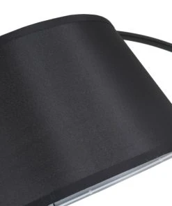 HOMCOM Lampadaire à Arc Salon Courbée H190 Cm Métal Lin Noir -Boutique Belamp lampadaire a arc salon courbee h190 cm metal lin noir 3