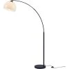ATHM DESIGN Lampadaire Abat Jour Blanc Acrylique Pied Métal