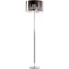 ATHM DESIGN Lampadaire Abat Jour Et Pied Métal Argent