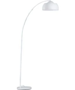 ATHM DESIGN Lampadaire Abat Jour Et Pied Métal Blanc