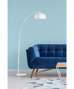 ATHM DESIGN Lampadaire Abat Jour Et Pied Métal Blanc -Boutique Belamp lampadaire abat jour et pied metal blanc 3