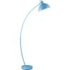 ATHM DESIGN Lampadaire Abat Jour Et Pied Métal Bleu