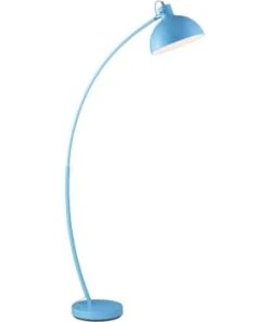 ATHM DESIGN Lampadaire Abat Jour Et Pied Métal Bleu -Boutique Belamp lampadaire abat jour et pied metal bleu carmella