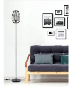 ATHM DESIGN Lampadaire Abat Jour Et Pied Métal Noir -Boutique Belamp lampadaire abat jour et pied metal noir 16