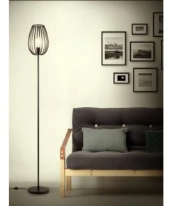ATHM DESIGN Lampadaire Abat Jour Et Pied Métal Noir -Boutique Belamp lampadaire abat jour et pied metal noir 17