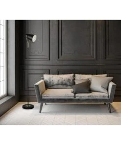 ATHM DESIGN Lampadaire Abat Jour Et Pied Métal Noir -Boutique Belamp lampadaire abat jour et pied metal noir 8