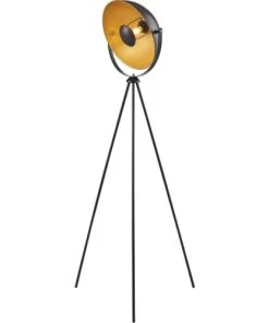 ATHM DESIGN Lampadaire Abat Jour Et Pieds Métal Noir