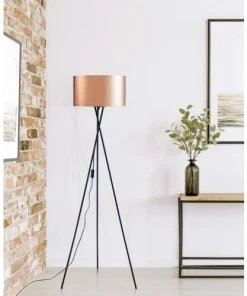 ATHM DESIGN Lampadaire Abat Jour PVC Cuivre Pieds Métal -Boutique Belamp lampadaire abat jour pvc cuivre pieds metal 2