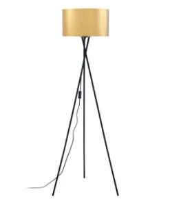 ATHM DESIGN Lampadaire Abat Jour PVC Cuivre Pieds Métal -Boutique Belamp lampadaire abat jour pvc dore pieds metal mika