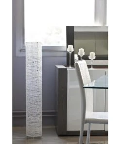 ATHM DESIGN Lampadaire Abat Jour Rotin Blanc Pieds Rotin -Boutique Belamp lampadaire abat jour rotin blanc pieds rotin 3