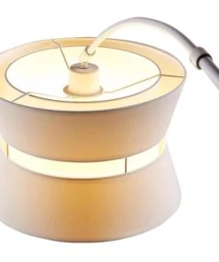 ATHM DESIGN Lampadaire Abat Jour Tissu Blanc Pied Métal -Boutique Belamp lampadaire abat jour tissu blanc pied metal 2