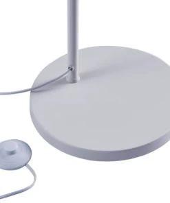 ATHM DESIGN Lampadaire Abat Jour Tissu Blanc Pied Métal -Boutique Belamp lampadaire abat jour tissu blanc pied metal 5