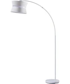 ATHM DESIGN Lampadaire Abat Jour Tissu Gris Pied Métal -Boutique Belamp lampadaire abat jour tissu blanc pied metal moritz