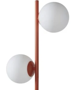 ATHM DESIGN Lampadaire Abat Jour Verre Pied Metal Brossé Marron -Boutique Belamp lampadaire abat jour verre pied metal brosse marron 2