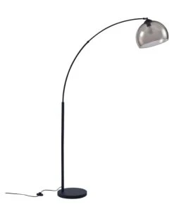 Altobuy Lampadaire Arc En Métal Noir Abat-jour Acrylique Fumé Violet -Boutique Belamp lampadaire arc en metal noir abat jour acrylique fume violet 2