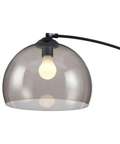 Altobuy Lampadaire Arc En Métal Noir Abat-jour Acrylique Fumé Violet -Boutique Belamp lampadaire arc en metal noir abat jour acrylique fume violet 4