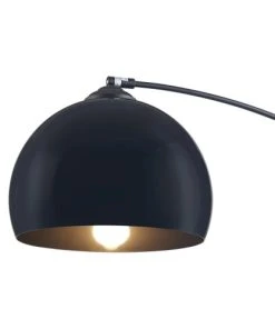 Altobuy Lampadaire Arc En Métal Noir Abat-jour Acrylique Noir -Boutique Belamp lampadaire arc en metal noir abat jour acrylique noir 2