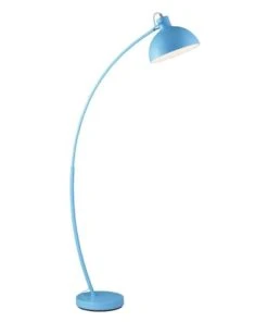 Altobuy Lampadaire Arc Pied Et Abat-jour En Métal Bleu