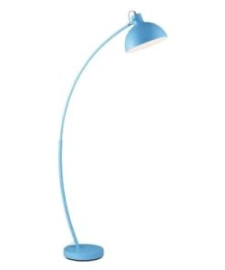 Altobuy Lampadaire Arc Pied Et Abat-jour En Métal Bleu -Boutique Belamp lampadaire arc pied et abat jour en metal bleu kidikis