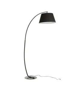 Meubles & Design Lampadaire Arrondi En Métal Noir