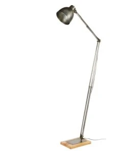 Maisons Du Monde Lampadaire Articulé En Métal Brossé Et Manguier H168