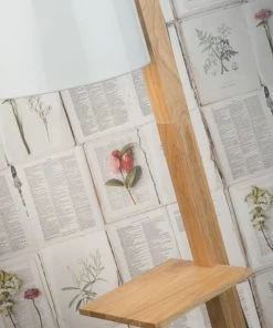 It's About Romi Lampadaire Avec étagères Métal/bois Blanc H168cm -Boutique Belamp lampadaire avec etageres metal bois blanc h168cm 4