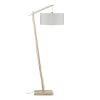 Good & Mojo Lampadaire Bambou Et Lin Naturel Beige H176cm